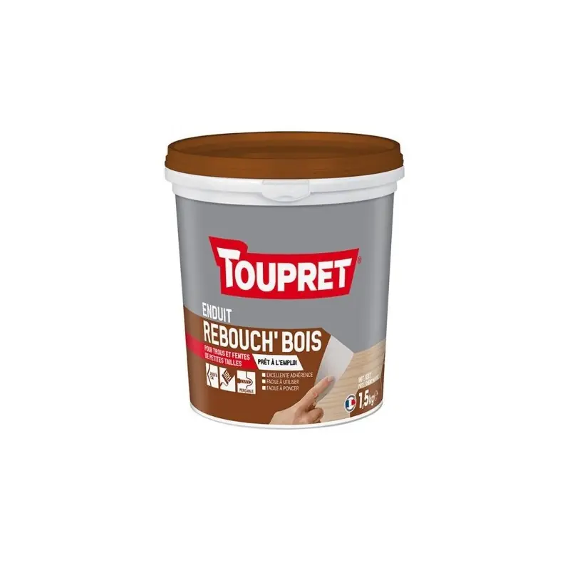 Soldes ENDUIT REBOUCH‘ BOIS PÂTE 1.5KG – TOUPRET