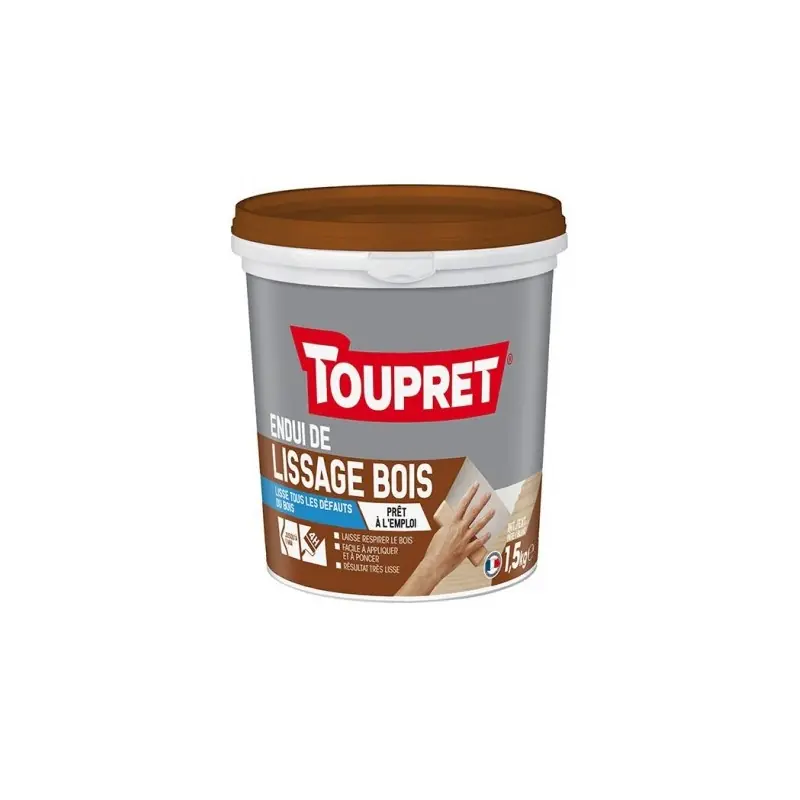 ENDUIT LISSAGE BOIS PÂTE 1.5KG – TOUPRET Prix Choc
