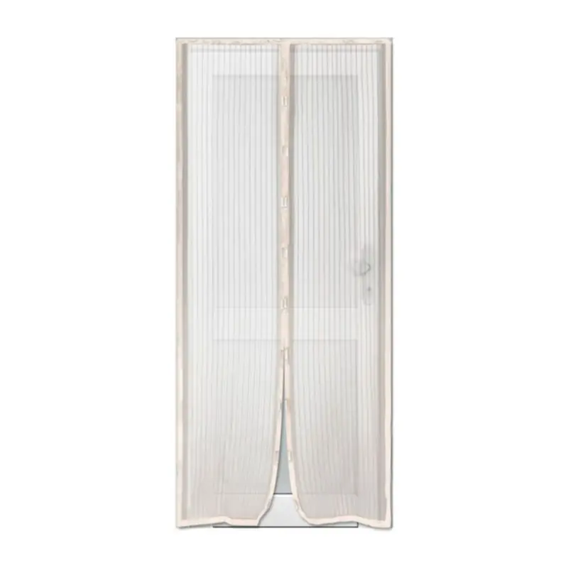 Pas Cher RIDEAU DE PORTE MOUSTIQUAIRE AIMANTÉE 100X220CM ÉCRU