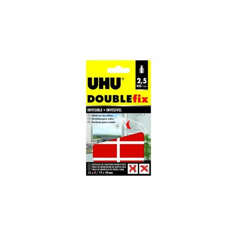 Produit De Marque DOUBLEFIX INVISIBLE PASTILLES X12 – UHU