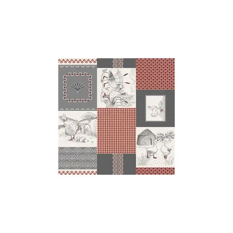 TOILE CIRÉE DÉCO SARLAT GRIS 140CM – VENDU AU ML Promotion Saisonnière