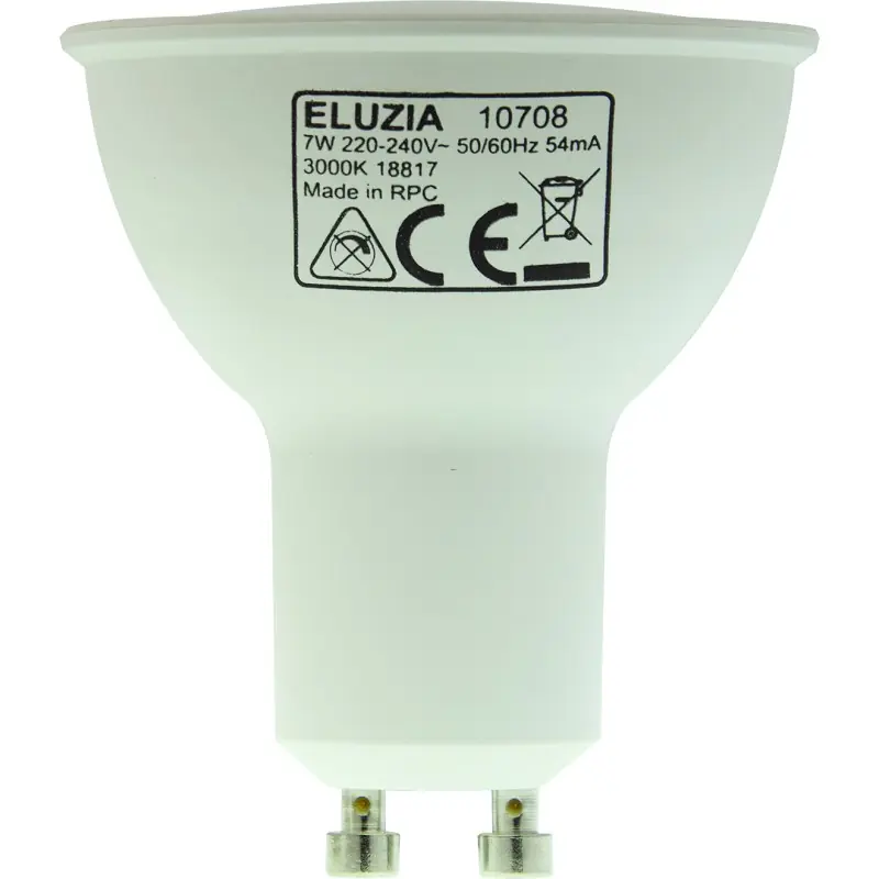 Ampoule LED SMD GU10 Spot PAR16 7 W 40 W Blanc neutre 4000 K NON DIMMABLE- ELUZIA Satisfait Ou Remboursé