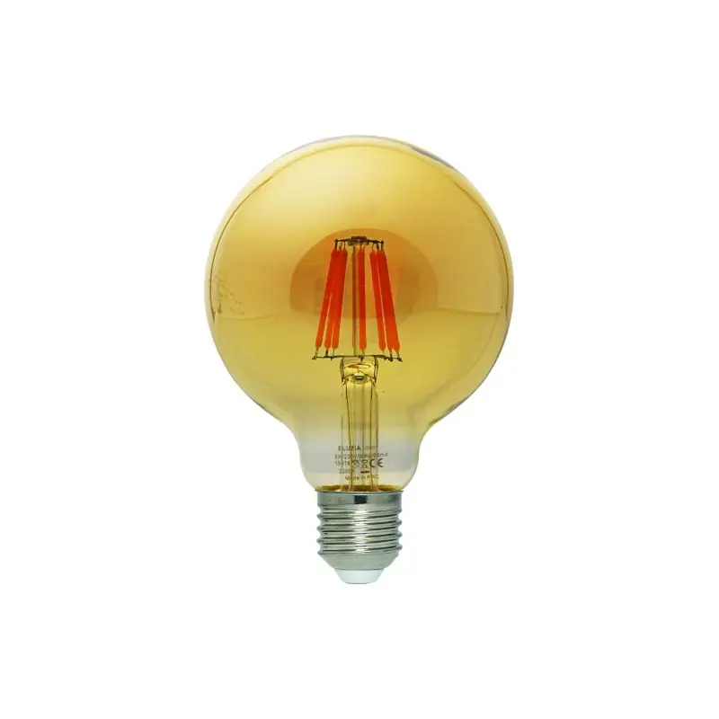 Ampoule LED Filament E27 Globe Ambre 8 W 60 W Blanc très chaud 2200 K – MALLTIS Populaire
