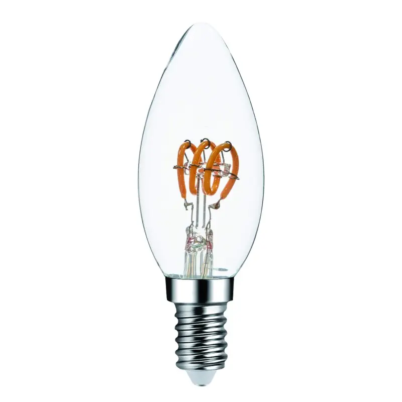 Ampoule LED Filament E14 Flamme Claire 4 W 10 W Blanc neutre 4000 K – MALLTIS Vente Directe