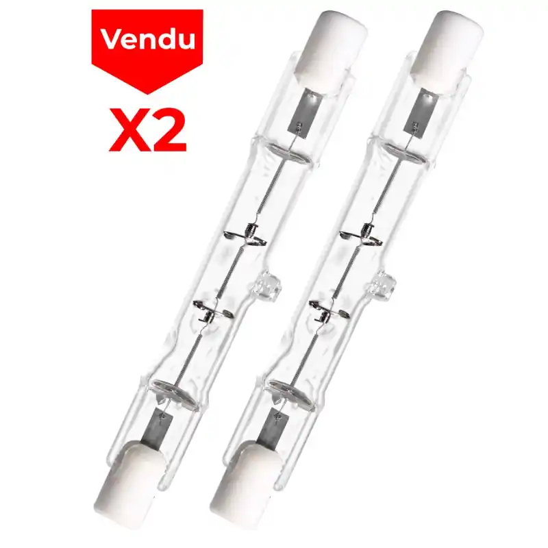 Offre Du Jour Ampoule Halogène R7S Crayon – 120 W 150 W Blanc chaud 2900 K – EXOLIGHT
