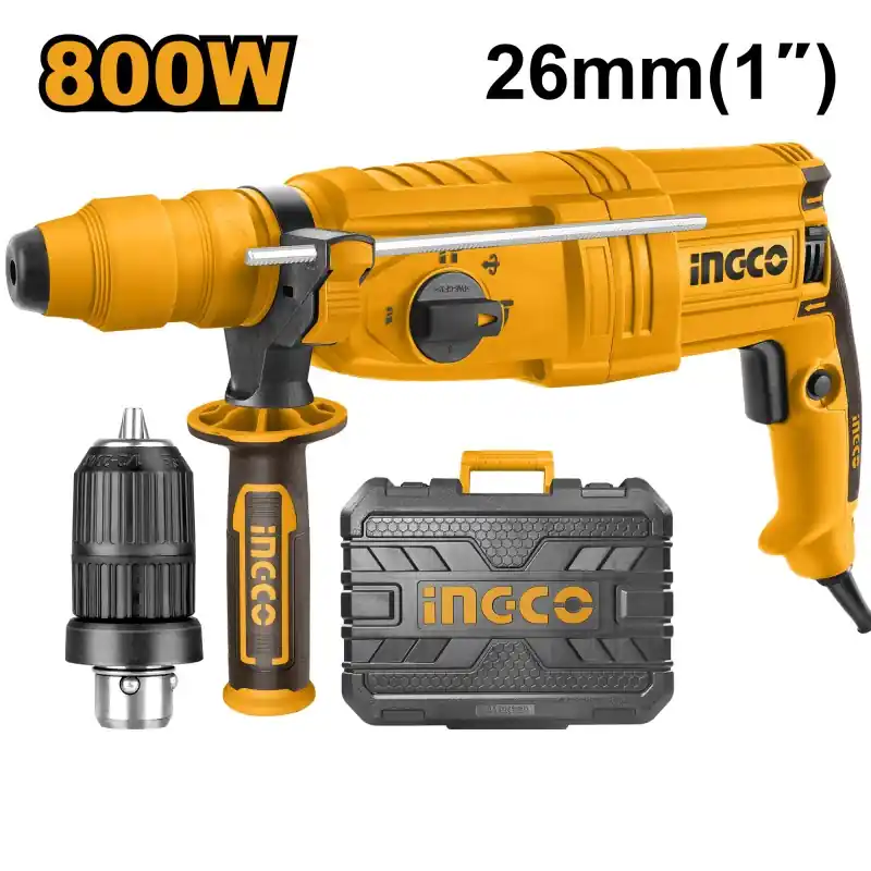 Achat Immédiat MARTEAU PERFORATEUR BURINEUR 800W – INGCO