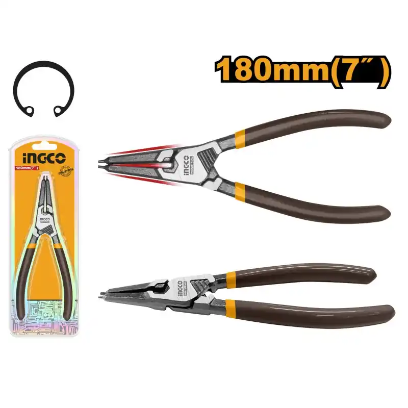 PINCES À CIRCLIPS INTÉRIEUR DROITE 180MM – INGCO Meilleure Vente