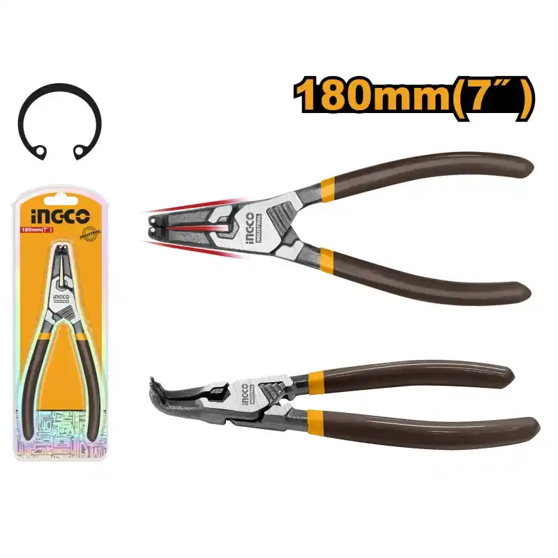 Acheter En Ligne PINCES À CIRCLIPS INTÉRIEUR COUDÉ 180MM – INGCO