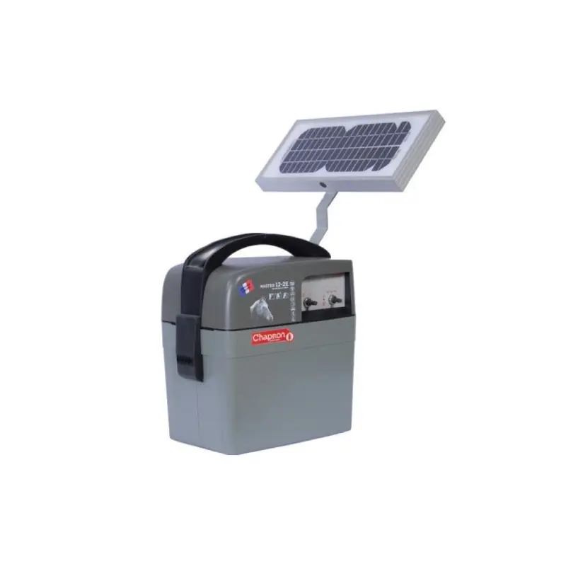 Authentique ÉLECTRIFICATEUR MASTER 12 SOLAIRE 5W + BATTERIE 50Ah – CHAPRON