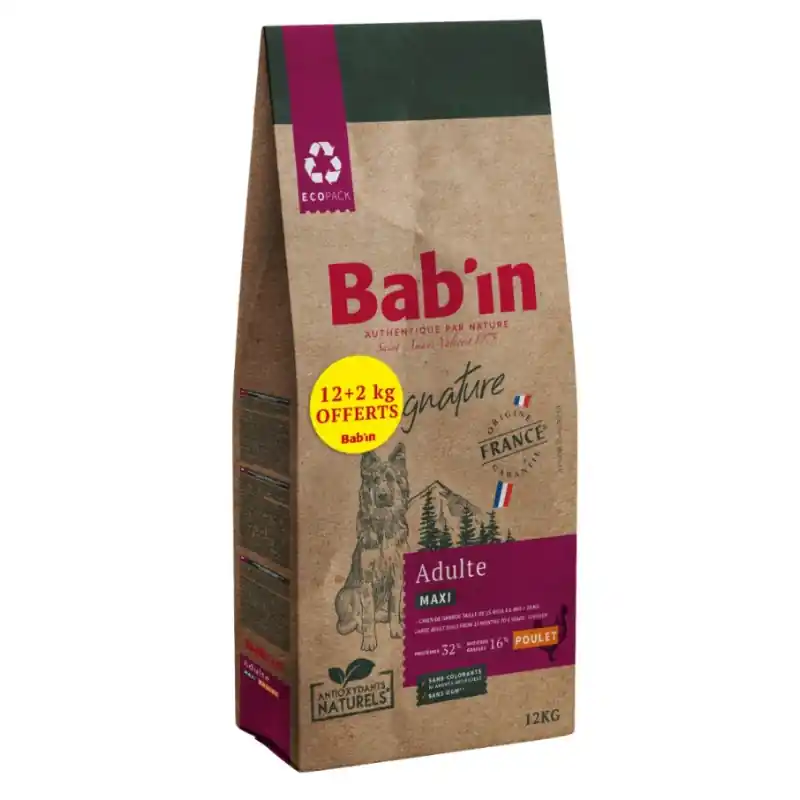 Acheter En Ligne CROQUETTES SIGNATURE MAXI ADULTE 12KG + 2KG OFFERTS – BAB‘IN