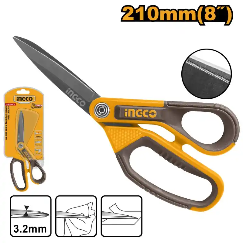 Prix Bas CISEAUX 21CM LAME LONGUE POIGNÉES ERGONOMIQUES – INGCO