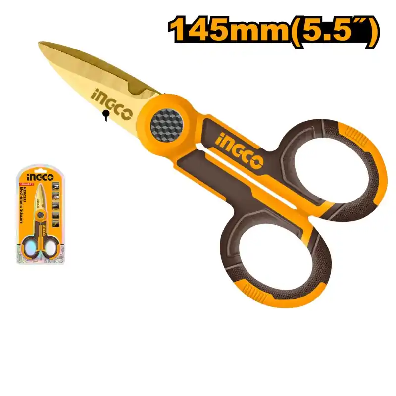 CISEAUX ÉLECTRICIEN 14.5CM – INGCO Usine Directe