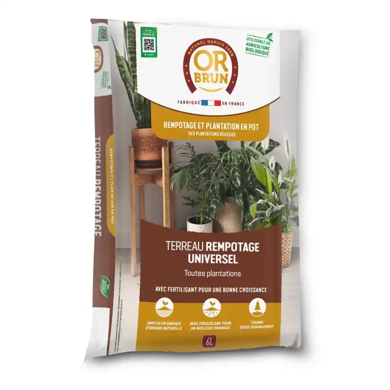 Acheter En Ligne TERREAU REMPOTAGE PLANTES VERTES 6L
