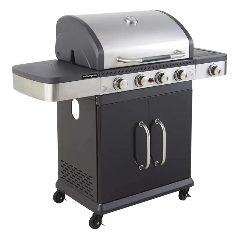 Achetez Aujourd&rsquo;hui BARBECUE À GAZ FIDGI 4 BRÛLEURS 14.5KW – COOK‘IN GARDEN