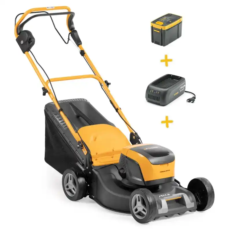 Retour Gratuit KIT TONDEUSE À BATTERIE COLLECTOR 48S AE + E450 + EC415S – STIGA