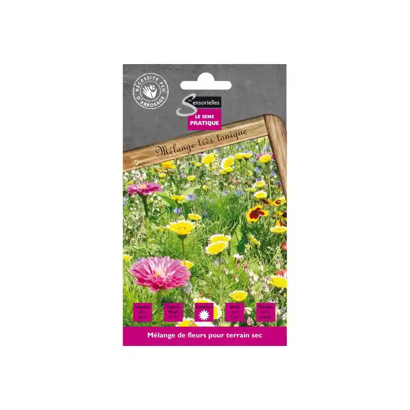 FLEURS POUR JACHERE TERRAIN SEC BOITE 50G – LES DOIGTS VERTS Prix Promo