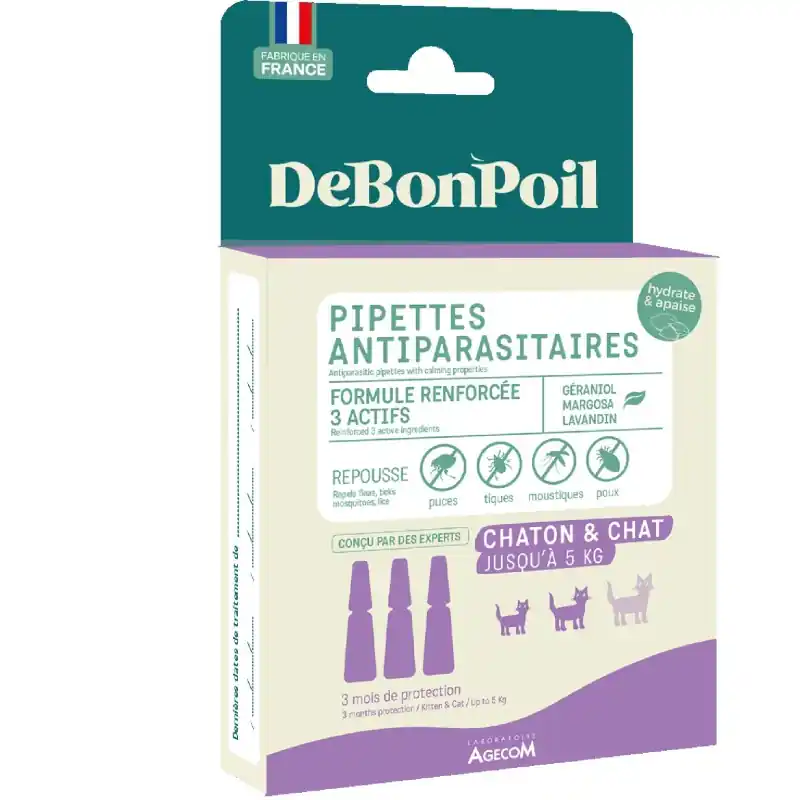 PIPETTES ANTIPARASITAIRES ET APAISANTES CHATON & CHAT 2 MOIS+ – ACTIPLANT Réduction