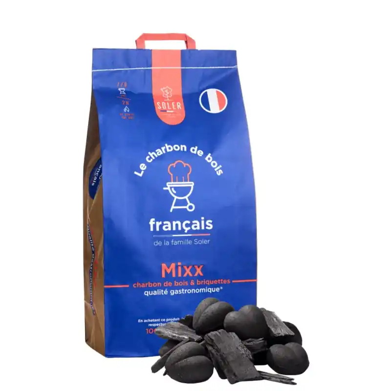 Offre Du Jour MIXX CHARBON DE BOIS ET BRIQUETTES 8KG