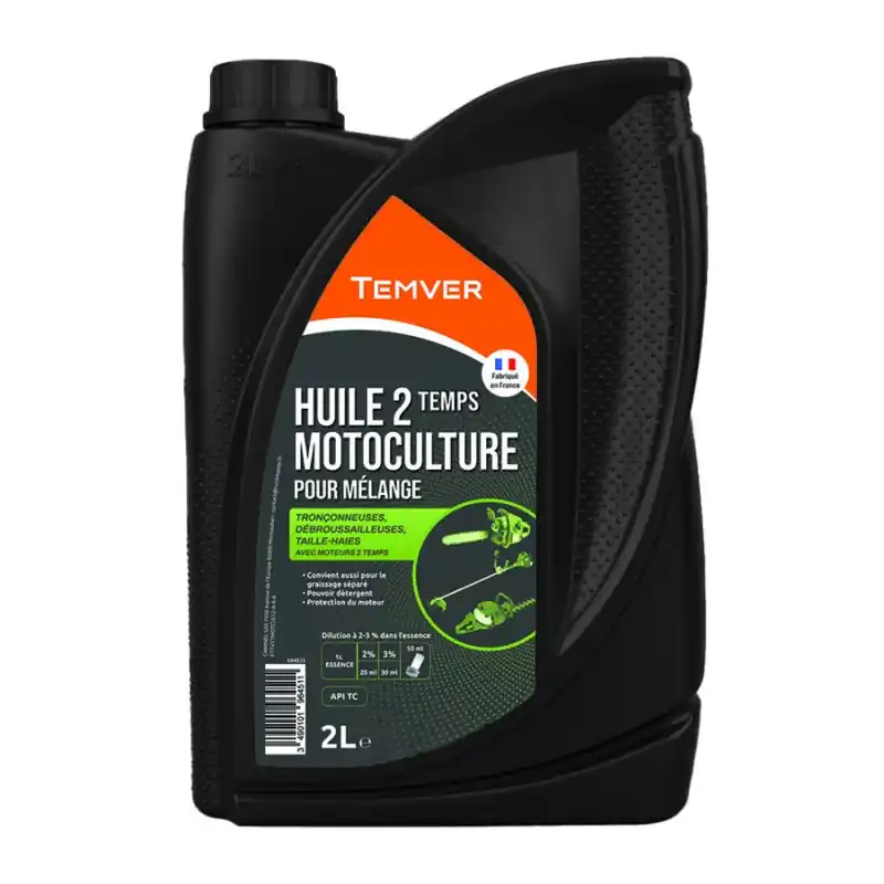 HUILE 2 T MOTOCULTURE 2 L – TEMVER Top Vente