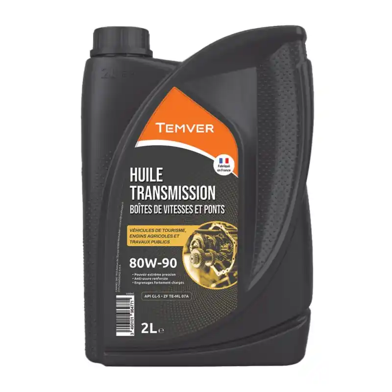 HUILE TRANSMISSION 80W90 2L – TEMVER Satisfait Ou Remboursé