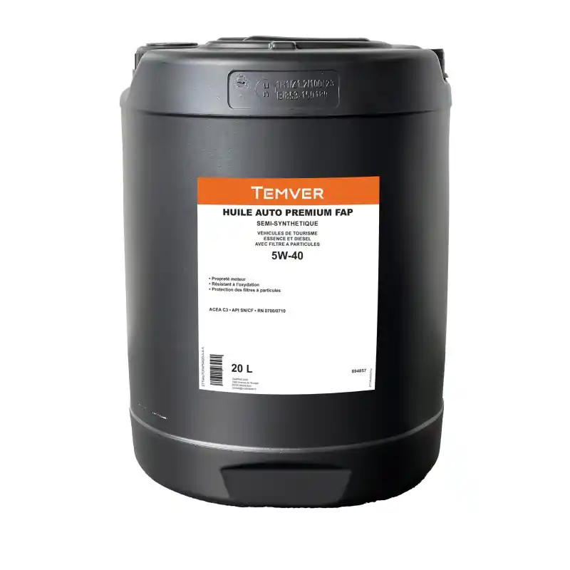 HUILE AUTO PREMIUM FAP 5W40 20L – TEMVER Nouvelle Collection