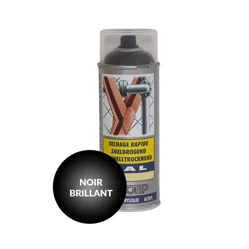Peinture spéciale motoculture couleur NOIR BRILLANT – Aérosol 400ml Top Vente