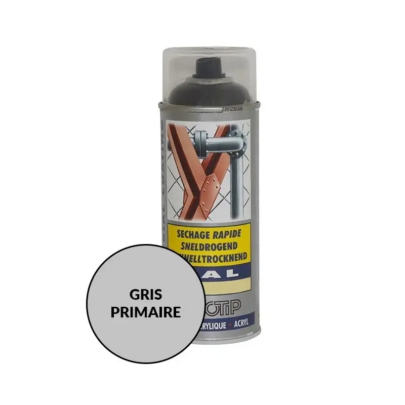 Peinture spéciale motoculture couleur GRIS PRIMAIRE – Aérosol 400ml Pas Cher
