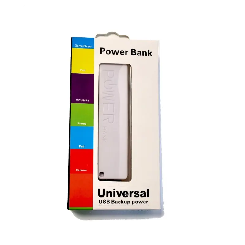 Paiement Sécurisé BATTERIE EXTERNE POWERBANK 2600 MAH 5V/1A BLANCHE