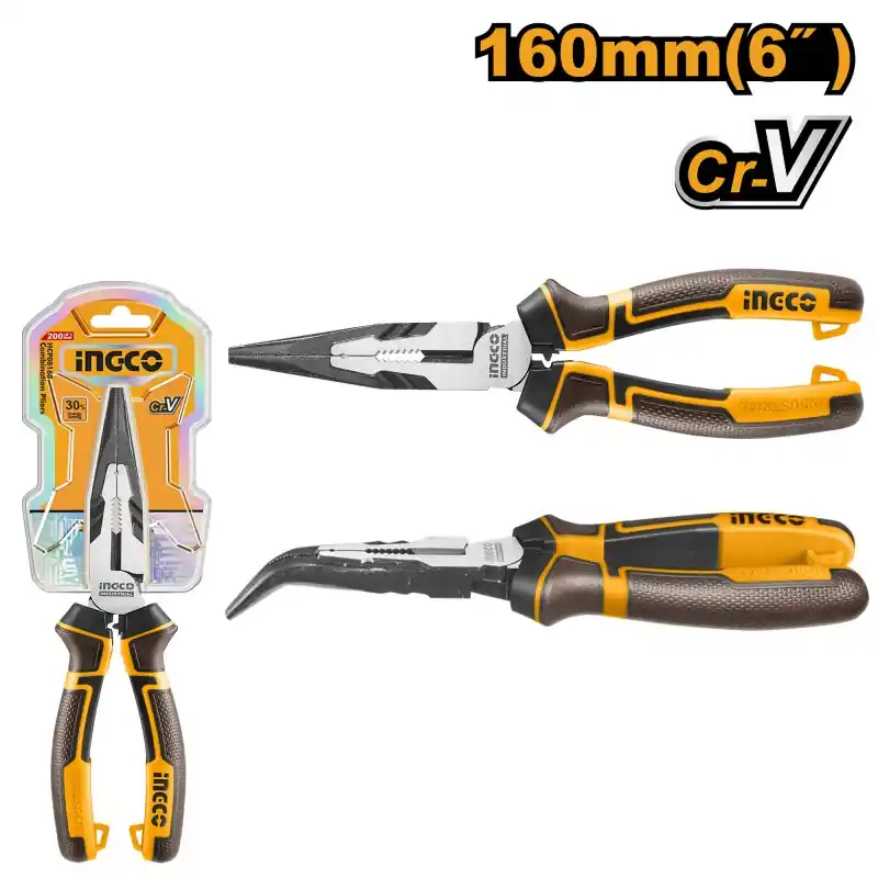 Retour Gratuit PINCE A BEC DEMI-ROND COUDE 160 MM – INGCO