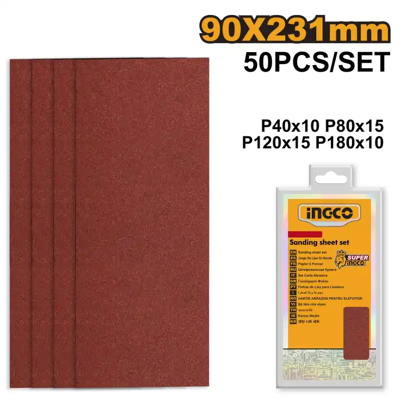 Bon Plan 50 ABRASIFS PONCEUSE VIBRANTE FS3208 90X231MM – INGCO