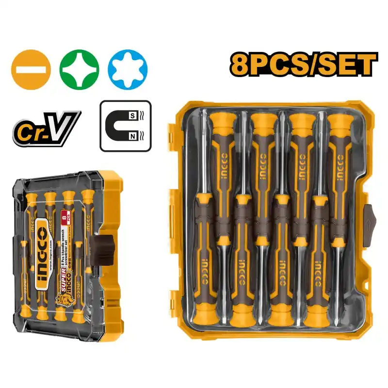 Vente Flash JEU DE 8 TOURNEVIS DE PRECISION – INGCO