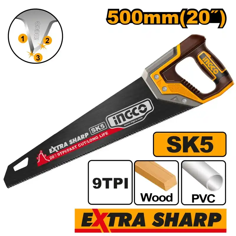 SCIE EGOINE BOIS ET PVC 500MM – INGCO Promotion Saisonnière