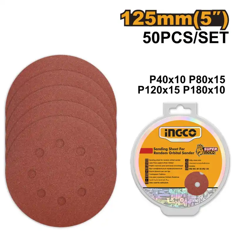 5X ABRASIFS PONCEUSE ORBITALE Ø125MM CROSLI – INGCO Promotion