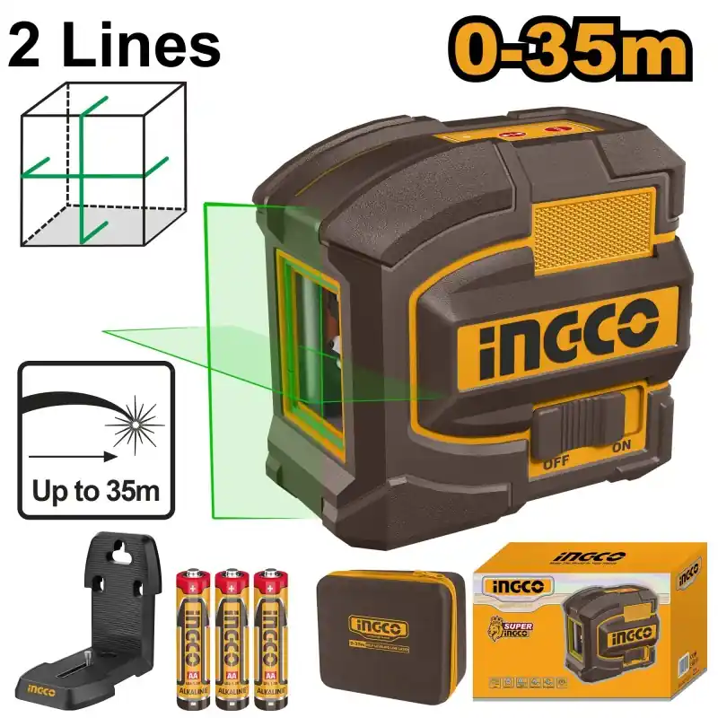 NIVEAU LASER VERT AUTONIVELANT 35M 2 LIGNES – INGCO Nouvel Arrivage