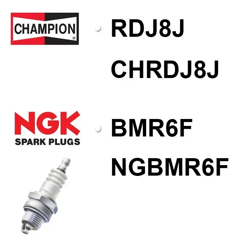 Bougie TASHIMA – CHAMPION RDJ8J – CHRDJ8J NGK BMR6F – NGBMR6F Achetez Aujourd&rsquo;hui