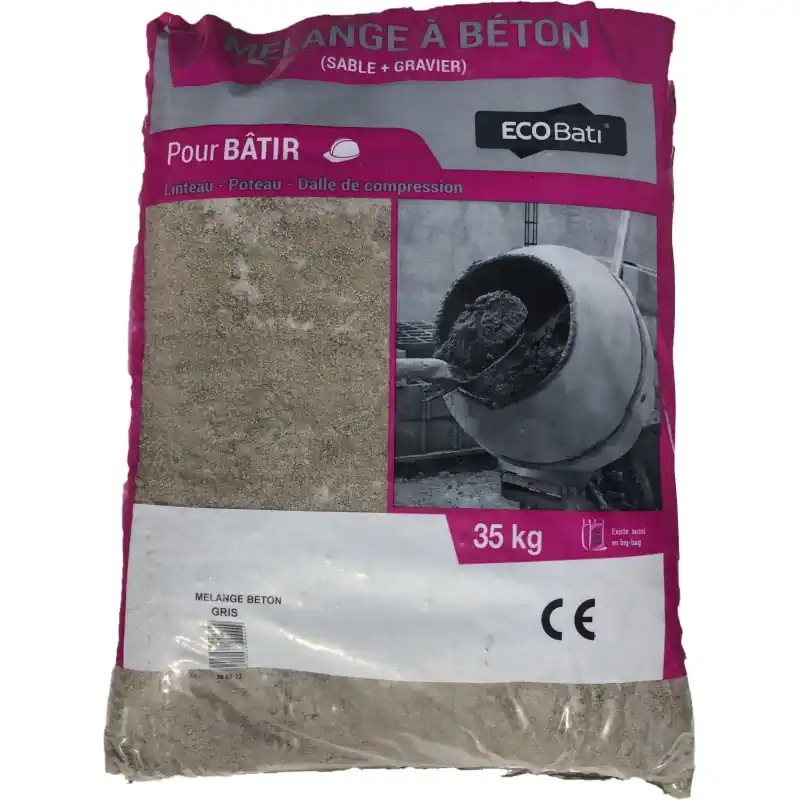 MELANGE A BETON RL 0/16 SAC 35KG – ECOBATI Prix Réduit