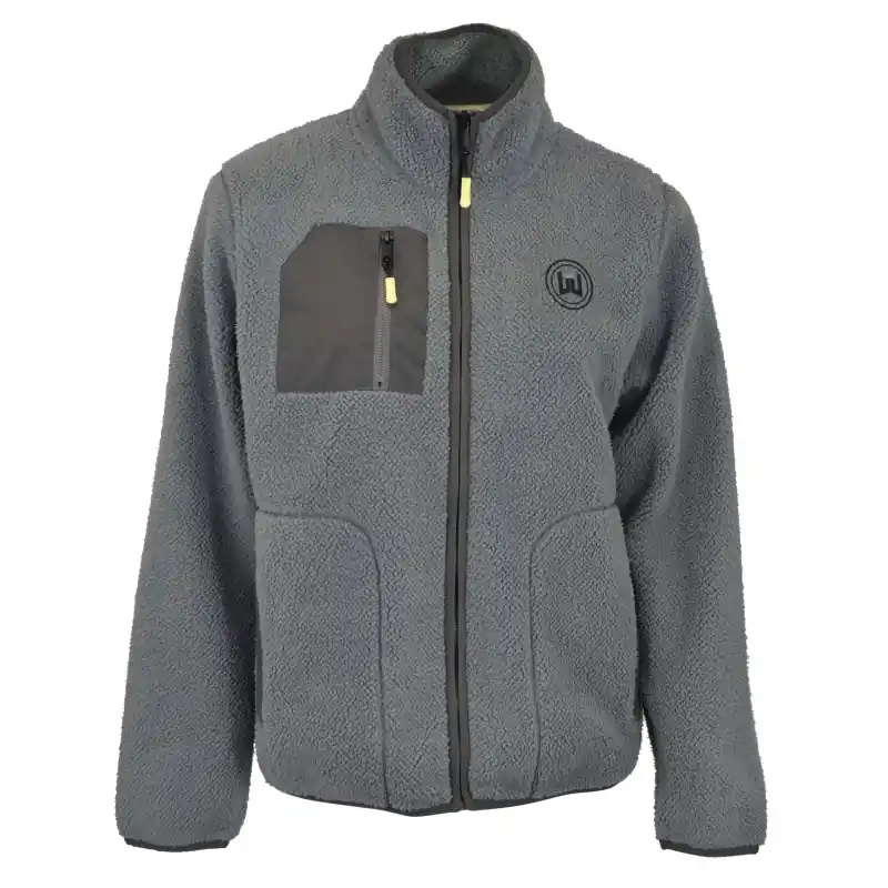VESTE POLAIRE GRIS MANCHES LONGUES FEMME – MODELE ROMILDA Offre Du Jour