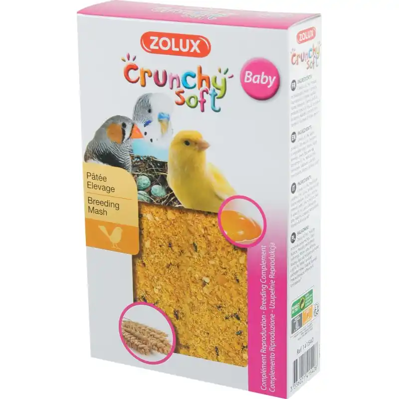 PÂTÉE ÉLEVAGE OISEAUX CRUNCHY SOFT BABY 150G – ZOLUX Pas Cher