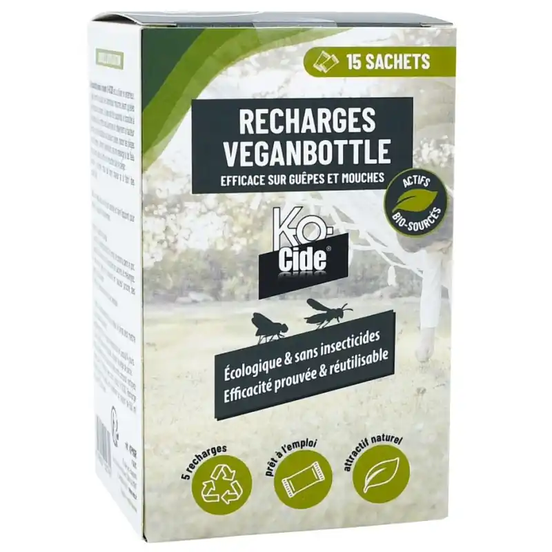 RECHARGE PIEGE VOLANTS VEGANBOTTLE 5 RECHARGES Offre Exclusive