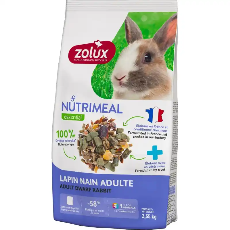 NUTRIMEAL MELANGE LAPIN 2.55KG – ZOLUX Vente Flash