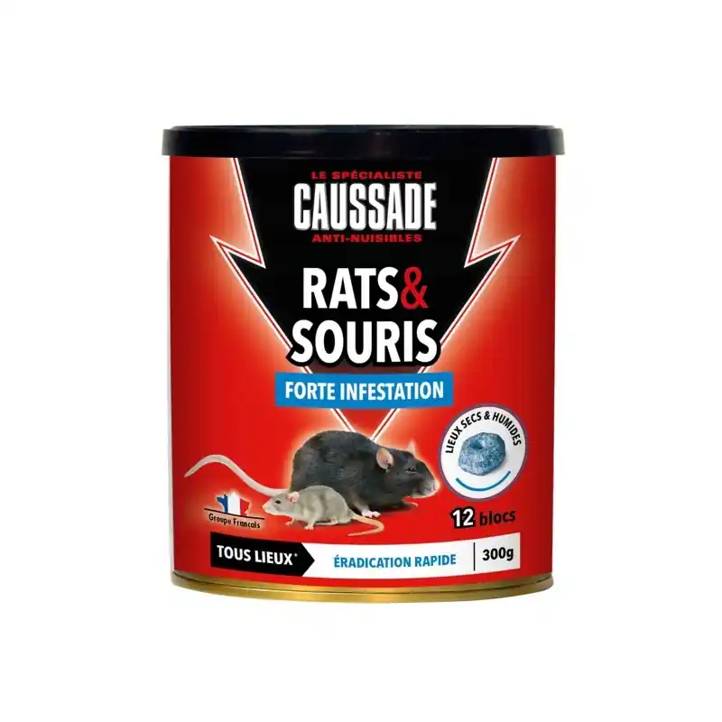 Jusqu&rsquo;à Épuisement Des Stocks RATICIDE SOURICIDE BLOCS PÂTES FLOCOUMAFEN 300G – CAUSSADE