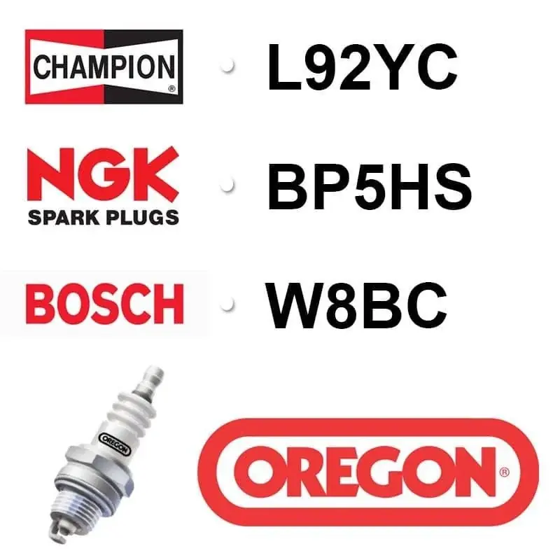 Commander Maintenant BOUGIE OREGON – CHAMPION L92YC – NGK BP5HS – BOSCH W8BC