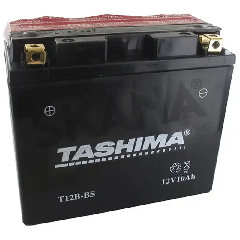 Must-Have Batterie de démarrage Autoportées / Moto / Quad 12 V 10 Ah – 15 x 6.9 x 13 cm – Borne + à gauche – TASHIMA
