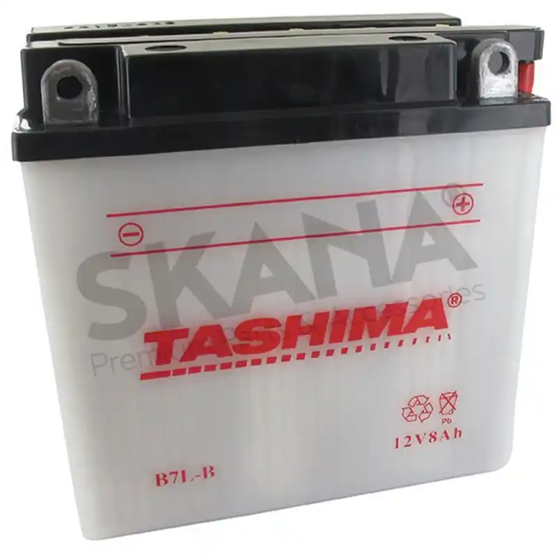 Batterie de démarrage Autoportées / Moto / Quad 12 V 8 Ah – 13.5 x 7.5 x 13.3 cm – Borne + à droite – TASHIMA Usine Directe
