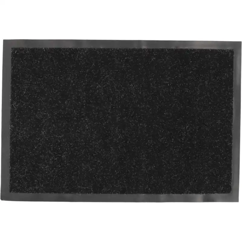 TAPIS NOIR CHINE BLANC POLYESTER PVC 40X60CM Offre Exclusive