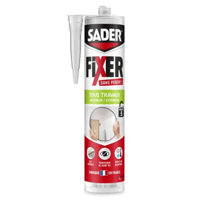 MASTIC COLLE FIXATION FSP TOUS TRAVAUX 300G – SADER Haute Qualité