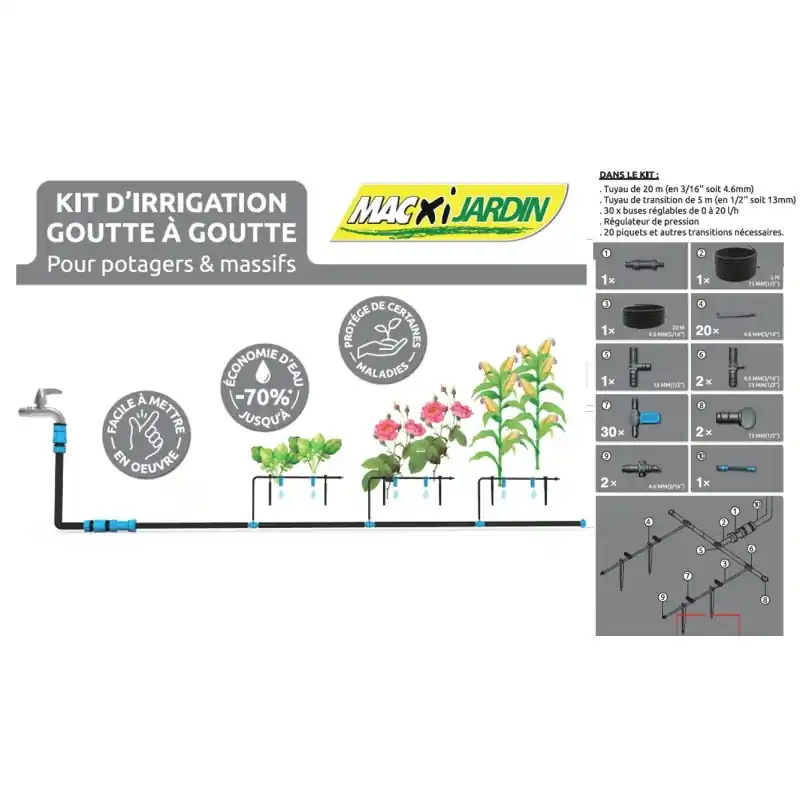 KIT D‘IRRIGATION GOUTTE À GOUTTE – MACXI Paiement Sécurisé