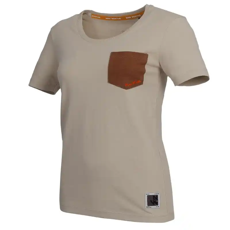Réduction T-SHIRT DE TRAVAIL FEMME AGATHE SABLE – NINE WORTHS