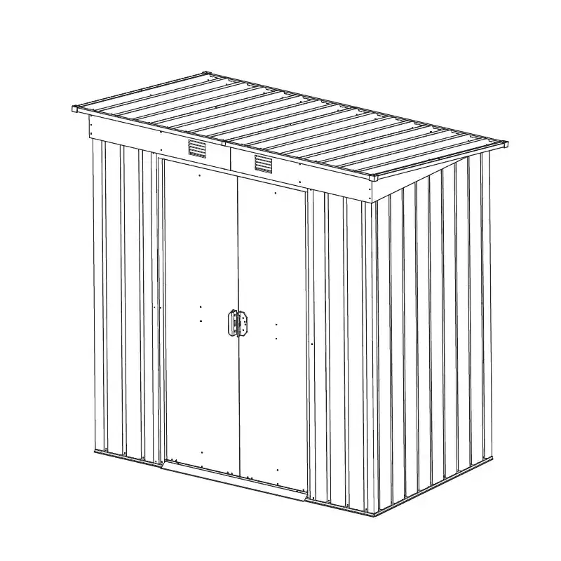 ABRI DE JARDIN METAL 1 PENTE 110X174XH.191CM 1.9M² Promotion Saisonnière