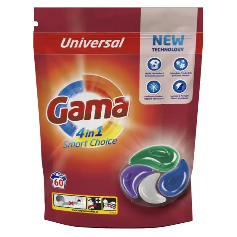 Offre Exclusive LESSIVE GAMA PODS 3EN1 UNIVERSAL 60 DOSES